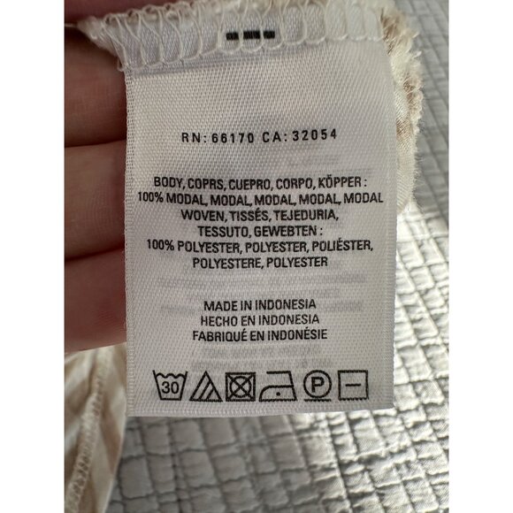 Anthropologie Little Yellow Button Top Women Small Stripe Polka Dot Sleeveless T - Picture 4 of 10